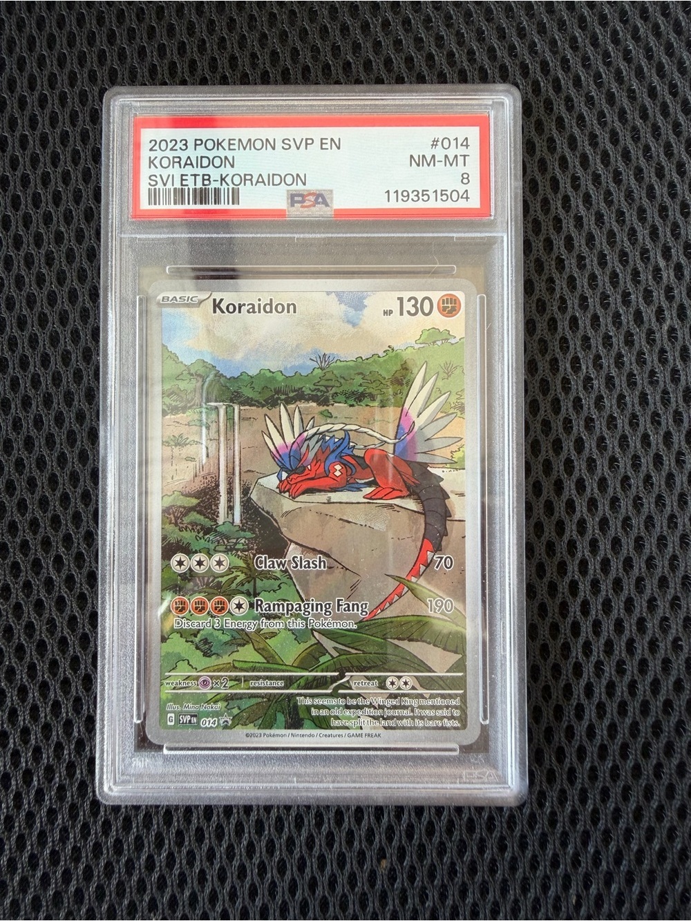 Pokemon Koraidon Graded Card - Red, Blue, Green